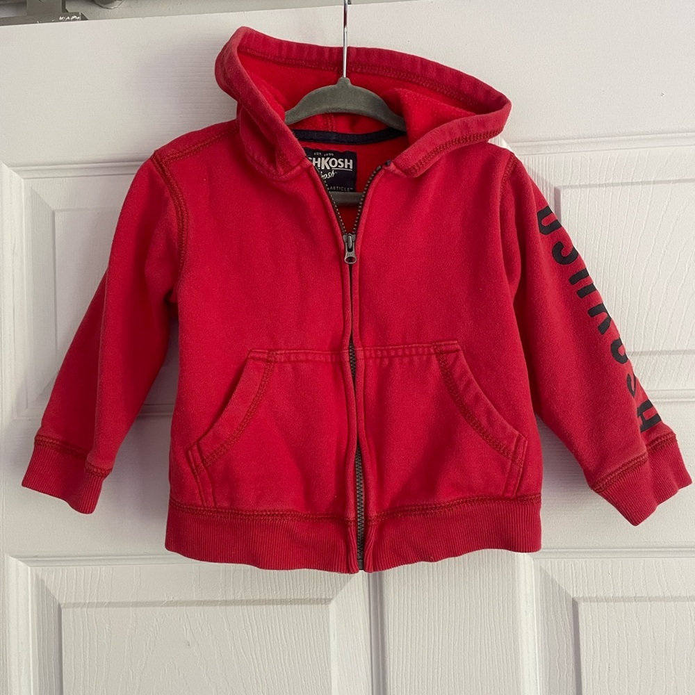 OshKosh B'gosh Red Kids Hoodie 24m